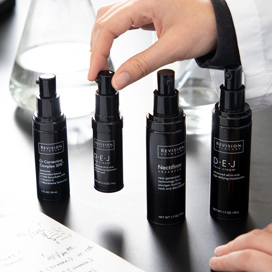 Revision skincare bottles