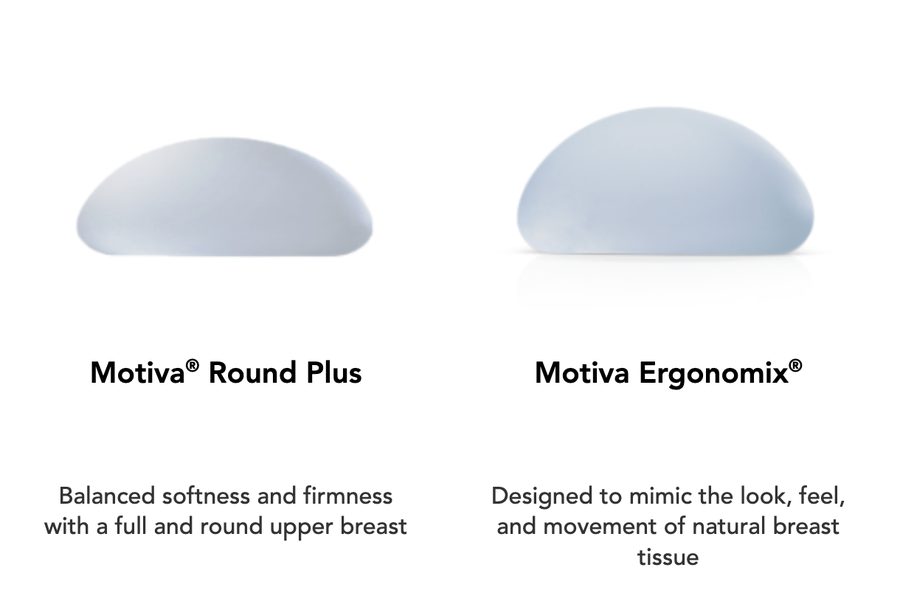 Motiva Preserve Implant shapes